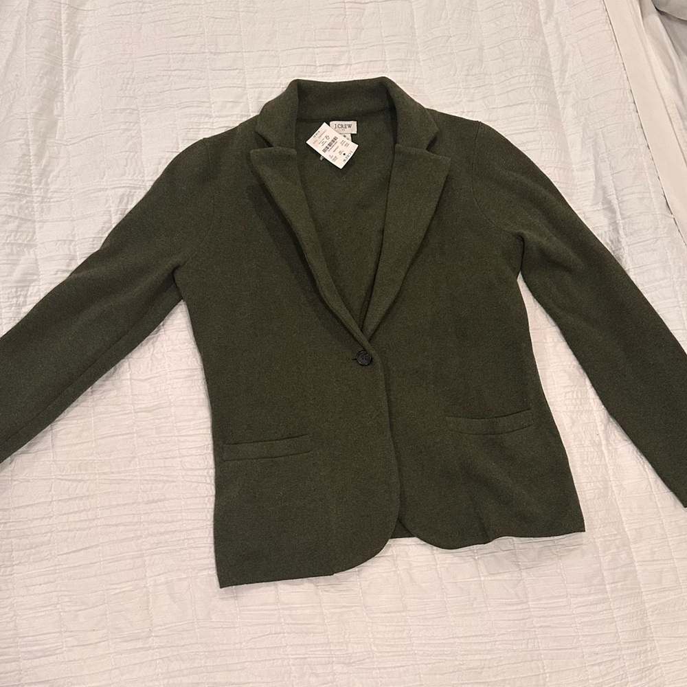 J. Crew Sweater Blazer - Olive BRAND NEW!